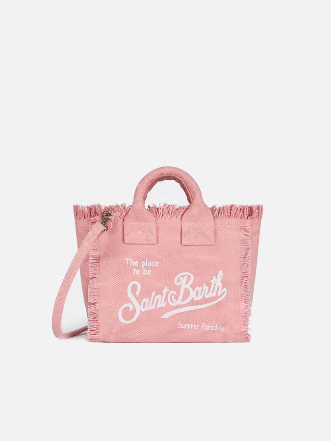 Mc2 Saint Barth Borsa Mini Vanity in tela di cotone rosa