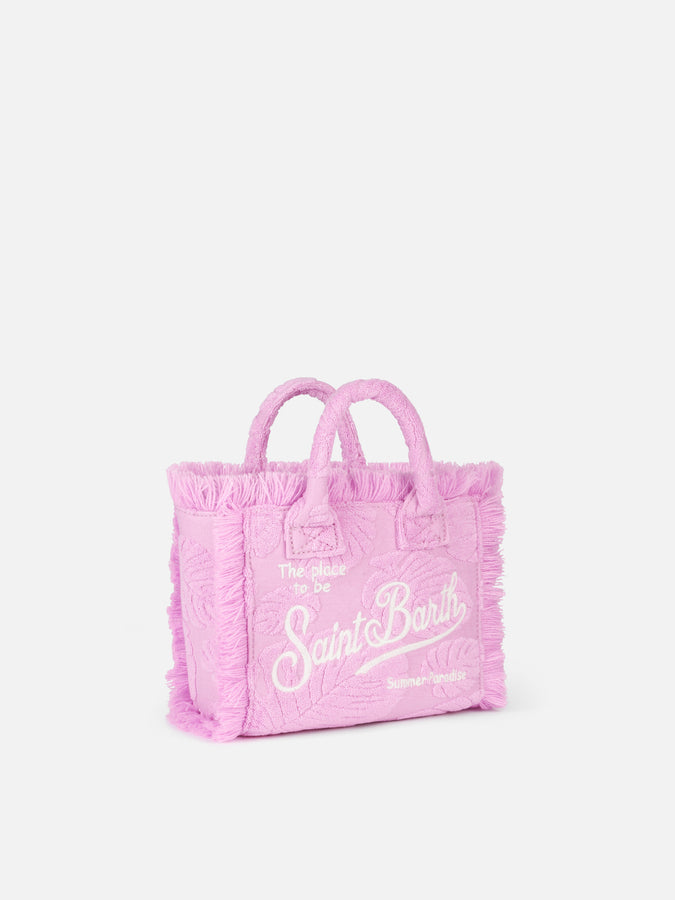 Mc2 Saint Barth Borsa Mini Vanity Rosa In Spugna Goffrata