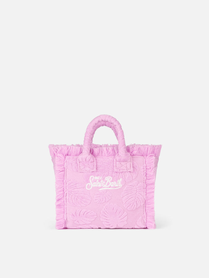Mc2 Saint Barth Borsa Mini Vanity Rosa In Spugna Goffrata