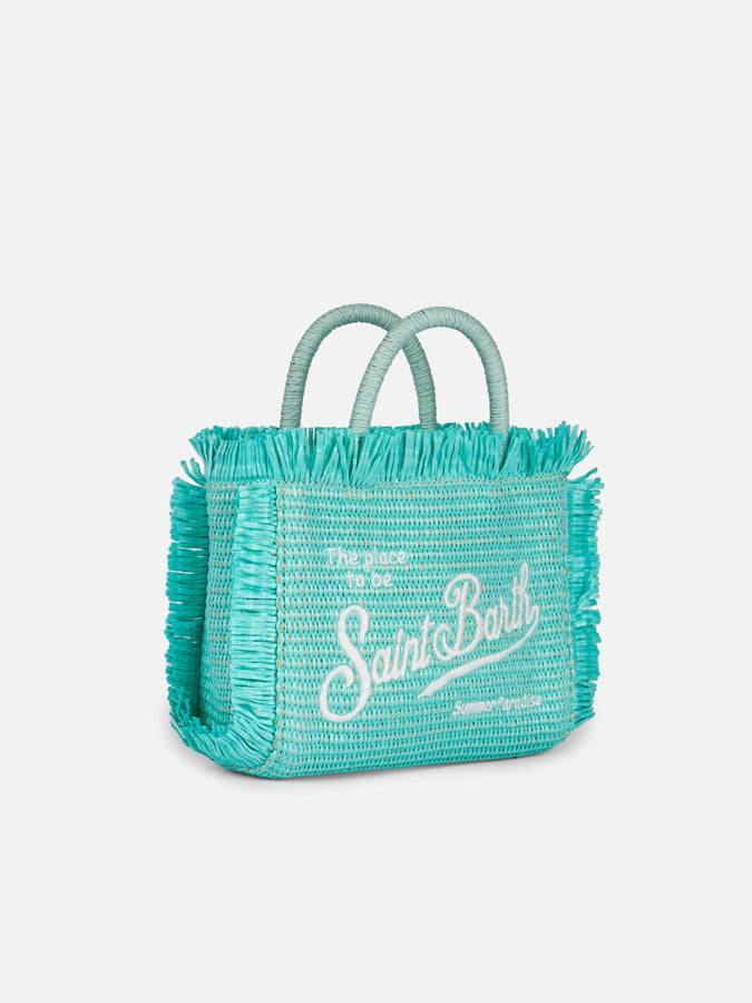 Mc2 Saint Barth Borsa Mini Vanity Straw Verde Acqua