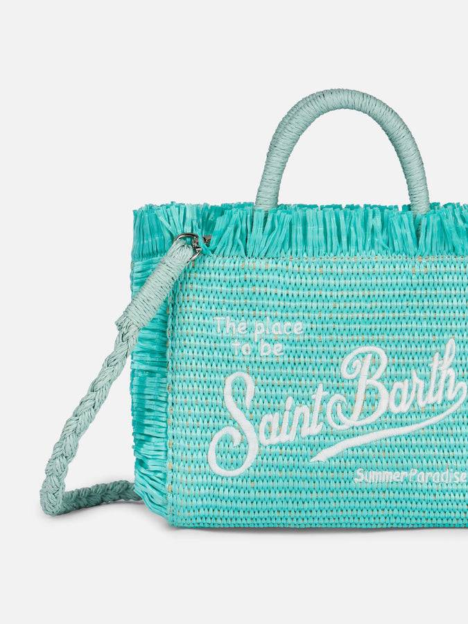 Mc2 Saint Barth Borsa Mini Vanity Straw Verde Acqua