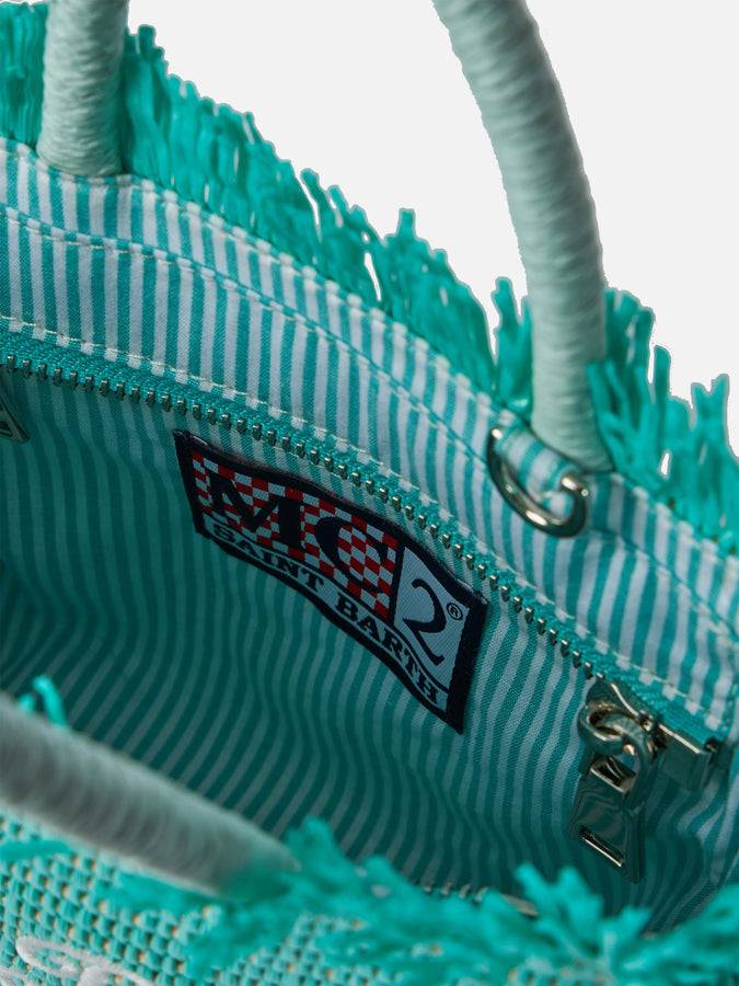 Mc2 Saint Barth Borsa Mini Vanity Straw Verde Acqua