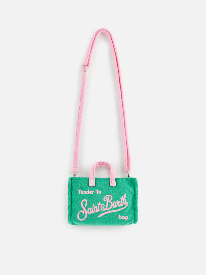 Mc2 Saint Barth Borsa per cellulare in spugna verde goffrata