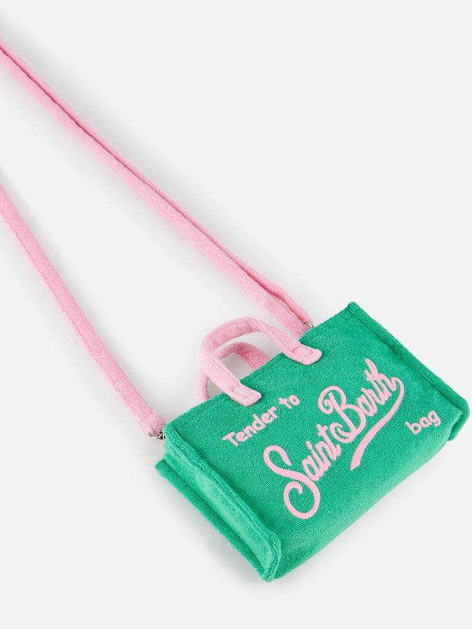 Mc2 Saint Barth Borsa Per Cellulare In Spugna Verde Goffrata