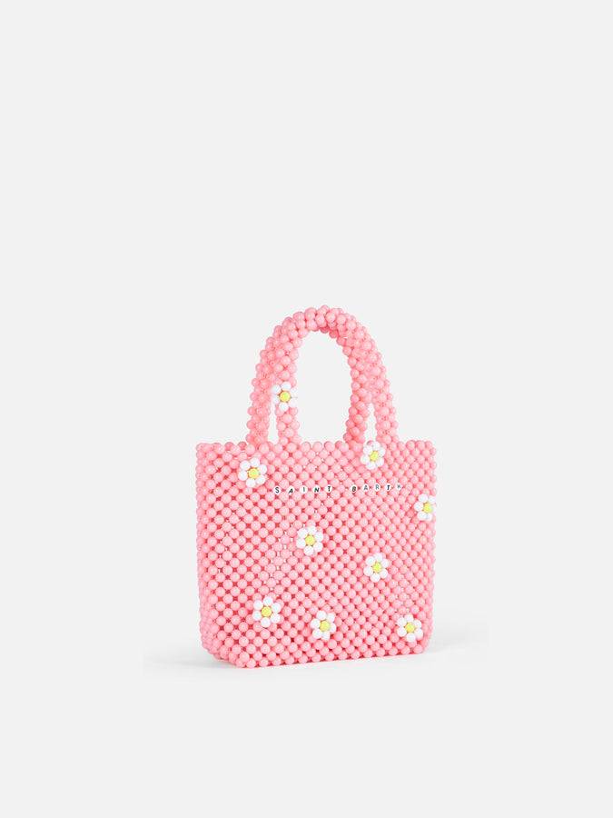Mc2 Saint Barth Borsa Piccola Con Perline Di Fiori Rosa
