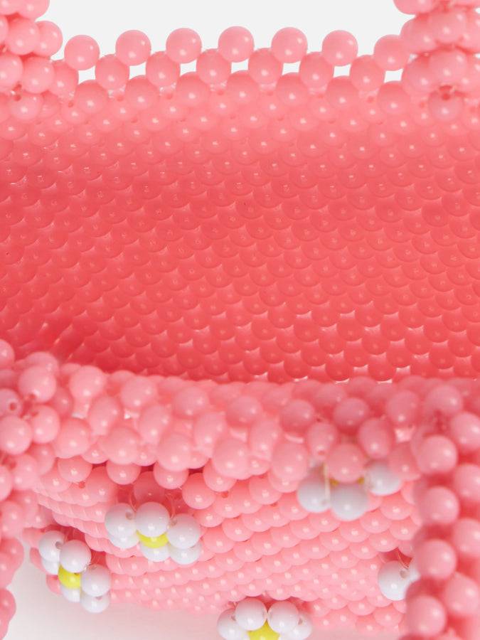 Mc2 Saint Barth Borsa Piccola Con Perline Di Fiori Rosa