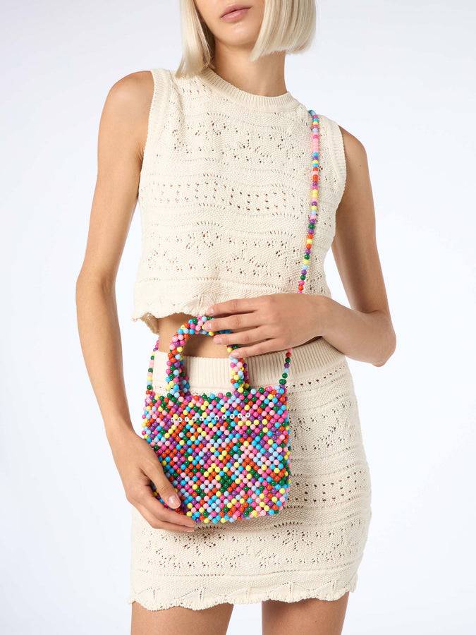 Mc2 Saint Barth Borsa Piccola Con Perline Multicolor
