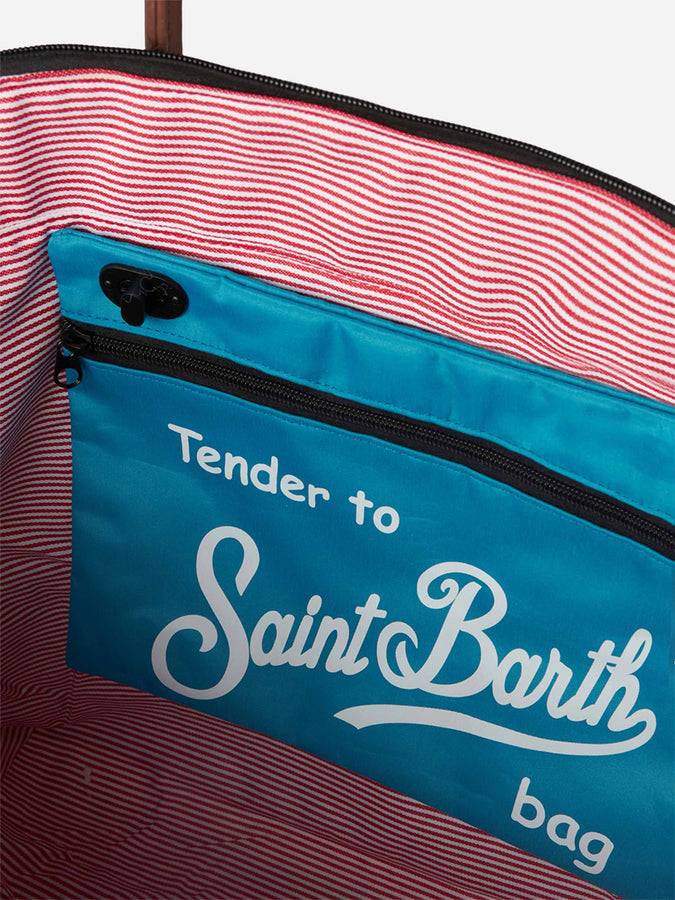 Mc2 Saint Barth Borsa Pieghevole In Tessuto Tecnico Con Stampa Saint Barth