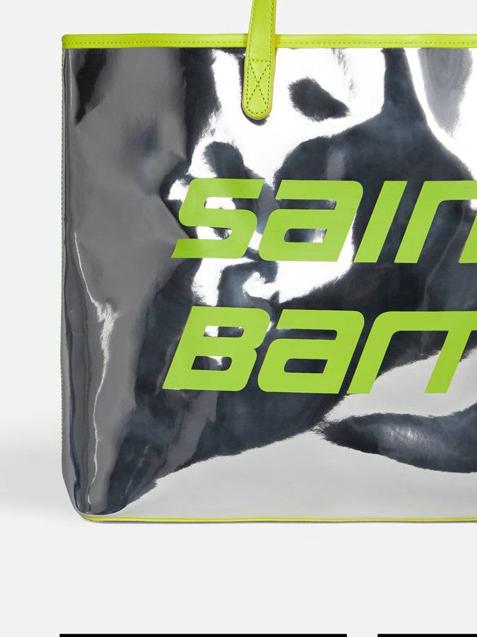 Mc2 Saint Barth Borsa Reflex Argento Con Dettagli Giallo Fluo