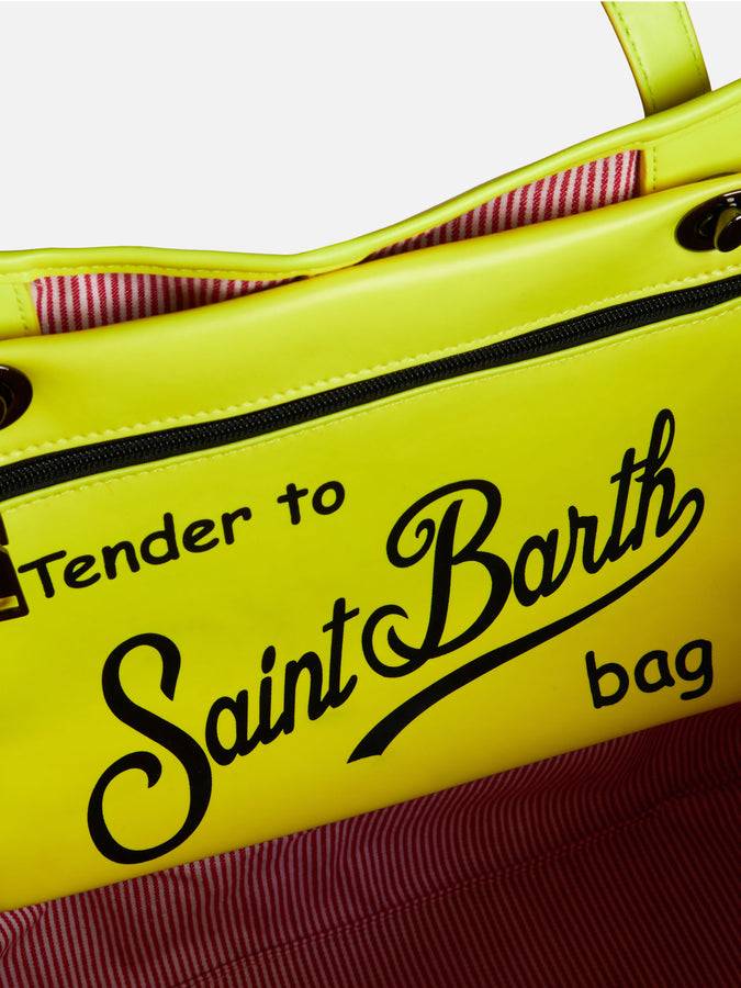 Mc2 Saint Barth Borsa Reflex Argento Con Dettagli Giallo Fluo