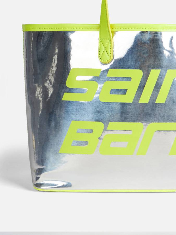 Mc2 Saint Barth Borsa Reflex Argento Con Dettagli Giallo Fluo