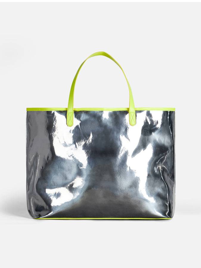 Mc2 Saint Barth Borsa Reflex Argento Con Dettagli Giallo Fluo