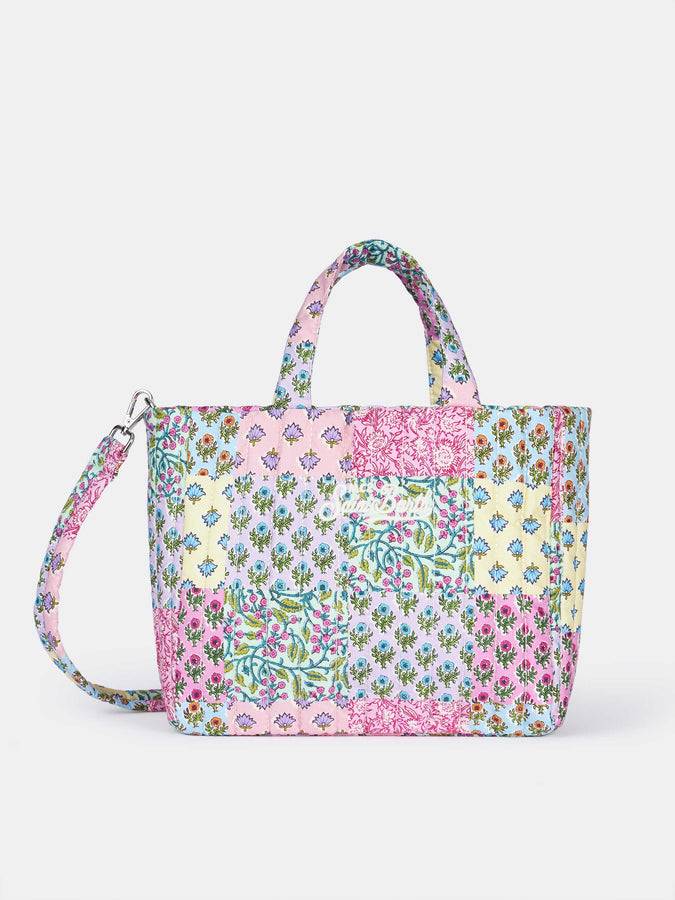Mc2 Saint Barth Borsa Soft Tote Mid trapuntata a fiori multicolore