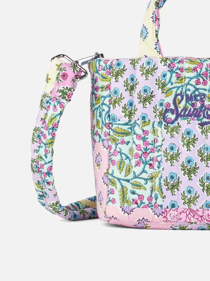 Mc2 Saint Barth Borsa Soft Tote Mini Trapuntata A Fiori Multicolor