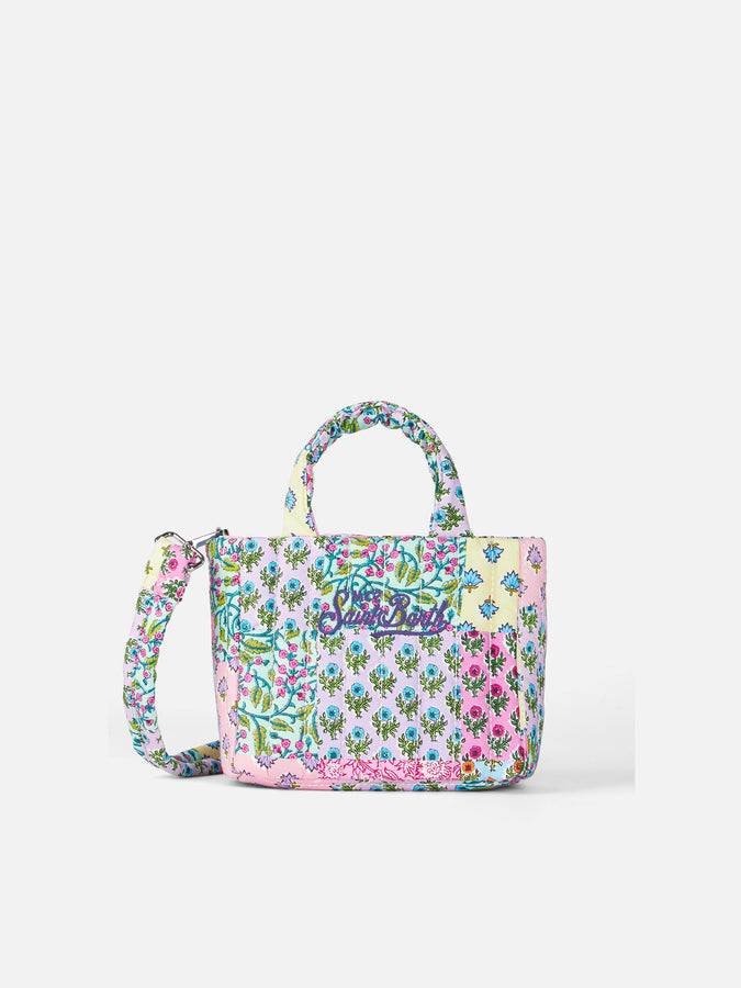 Mc2 Saint Barth Borsa Soft Tote Mini trapuntata a fiori multicolor