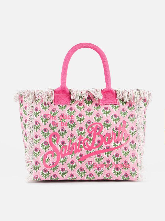 Mc2 Saint Barth Borsa Tote Vanity In Tela Di Cotone A Fiori