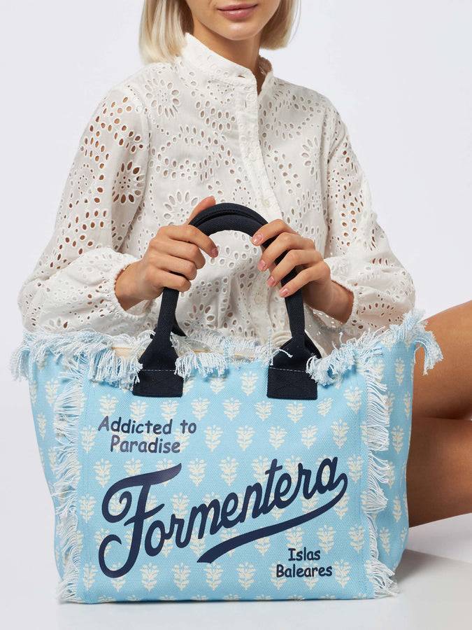 Mc2 Saint Barth Borsa Tote Vanity In Tela Di Cotone A Fiori Formentera