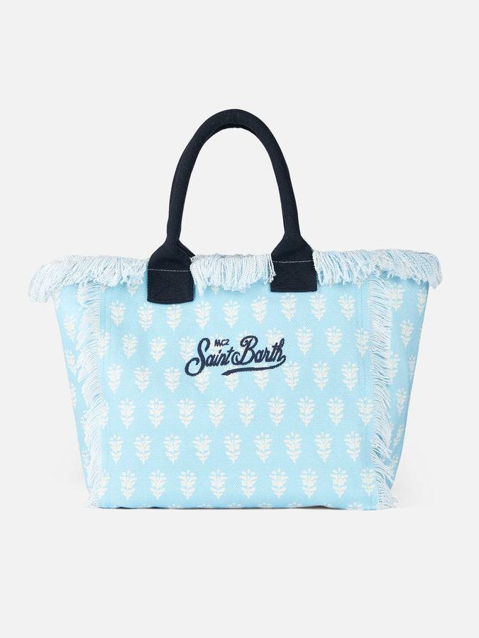 Mc2 Saint Barth Borsa Tote Vanity In Tela Di Cotone A Fiori Formentera