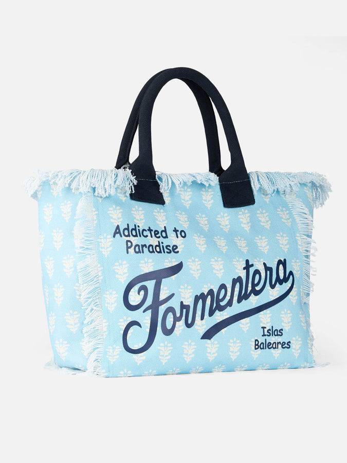Mc2 Saint Barth Borsa Tote Vanity In Tela Di Cotone A Fiori Formentera