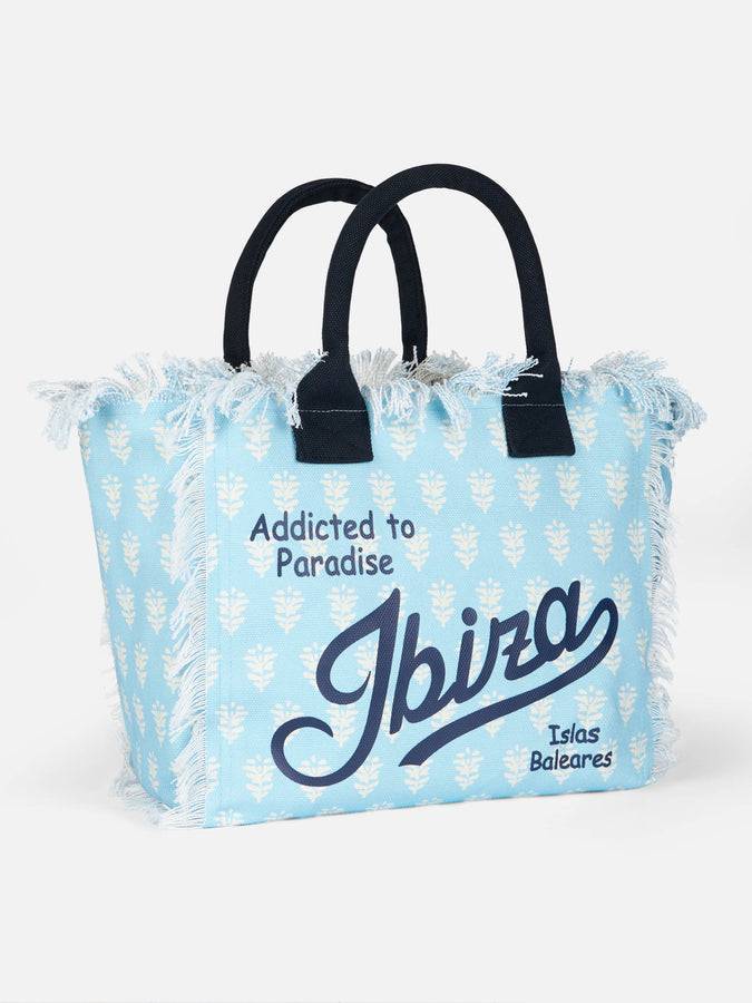 Mc2 Saint Barth Borsa Tote Vanity In Tela Di Cotone A Fiori Ibiza
