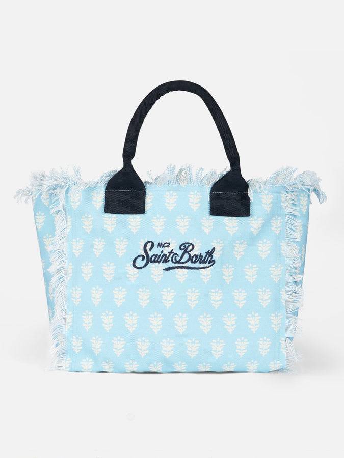 Mc2 Saint Barth Borsa Tote Vanity In Tela Di Cotone A Fiori Ibiza