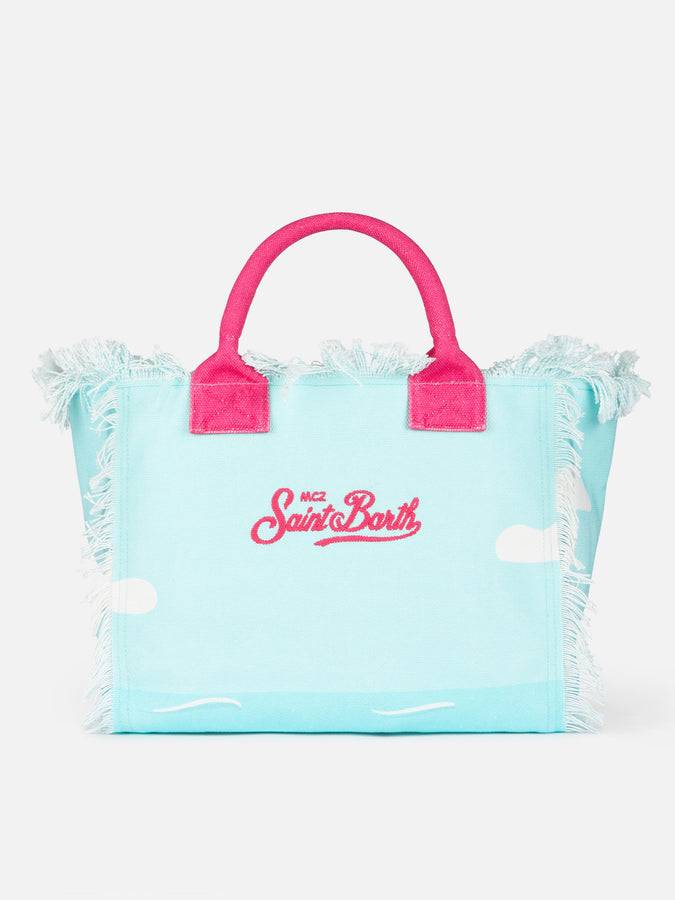 Mc2 Saint Barth Borsa Tote Vanity In Tela Di Cotone Cartolina Di Capri