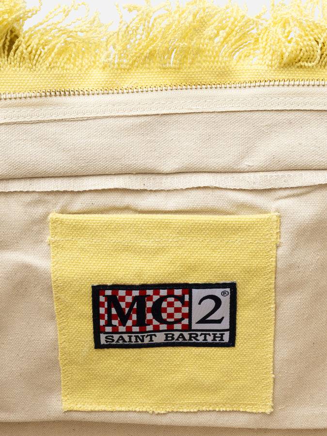 Mc2 Saint Barth Borsa Tote Vanity In Tela Di Cotone Gialla