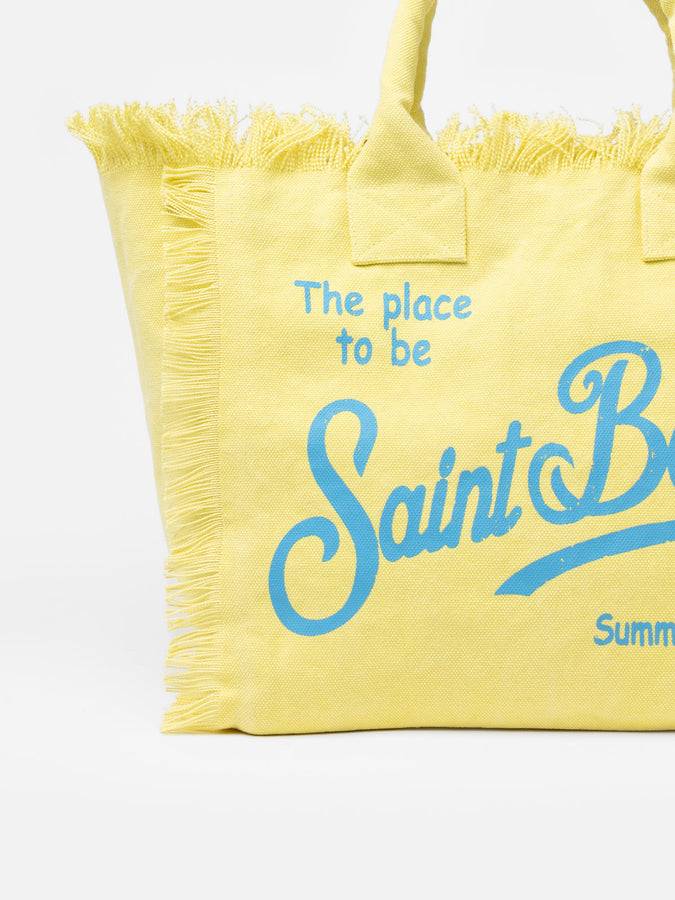 Mc2 Saint Barth Borsa Tote Vanity In Tela Di Cotone Gialla