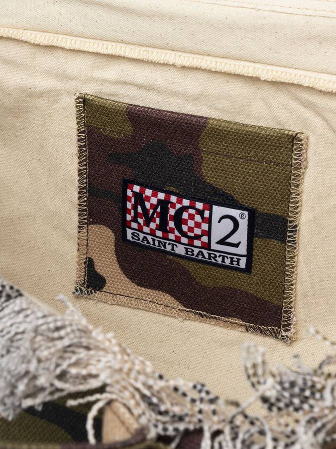 Mc2 Saint Barth Borsa Tote Vanity In Tela Di Cotone Mimetico