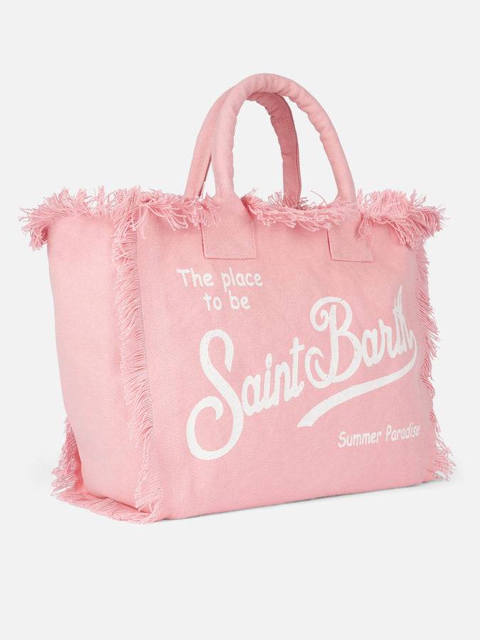 Mc2 Saint Barth Borsa Tote Vanity In Tela Di Cotone Rosa