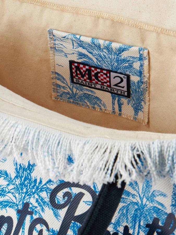 Mc2 Saint Barth Borsa Tote Vanity In Tela Di Cotone Toile De Jouy