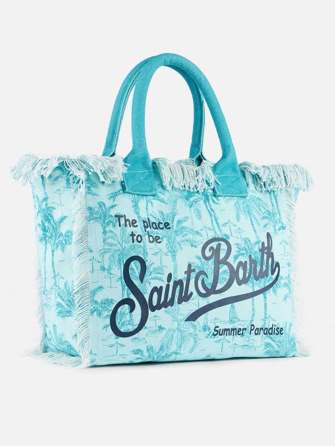Mc2 Saint Barth Borsa Tote Vanity In Tela Di Cotone Toile De Jouy