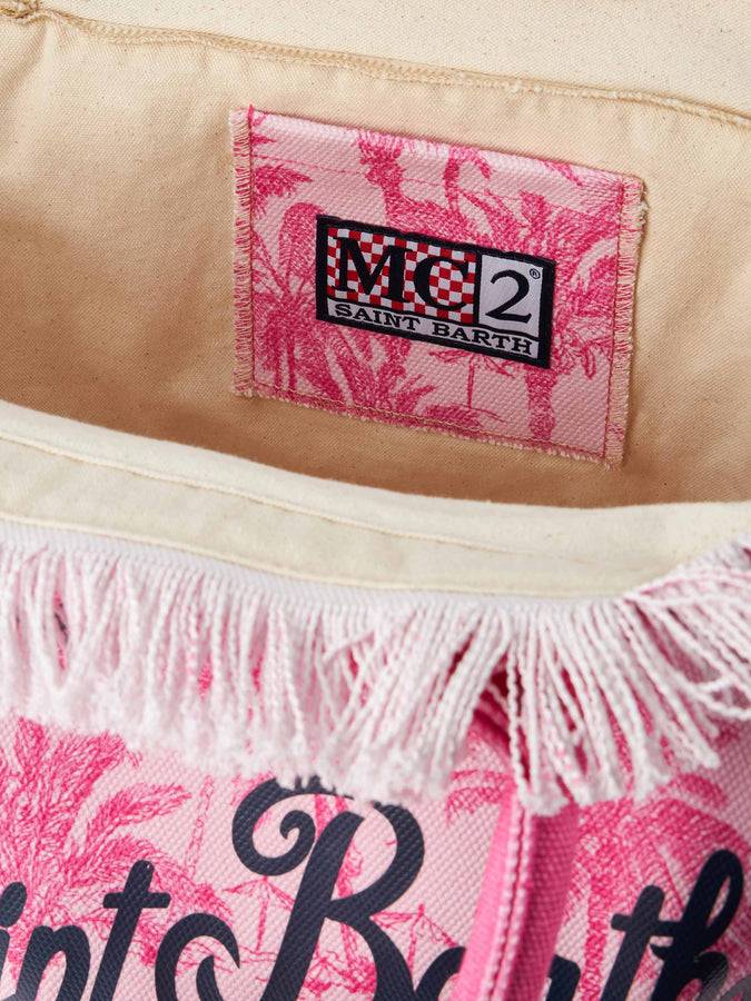 Mc2 Saint Barth Borsa Tote Vanity In Tela Di Cotone Toile De Jouy