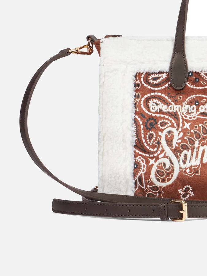 Mc2 Saint Barth Borsa Vivian Con Stampa Bandana E Dettagli Sherpa