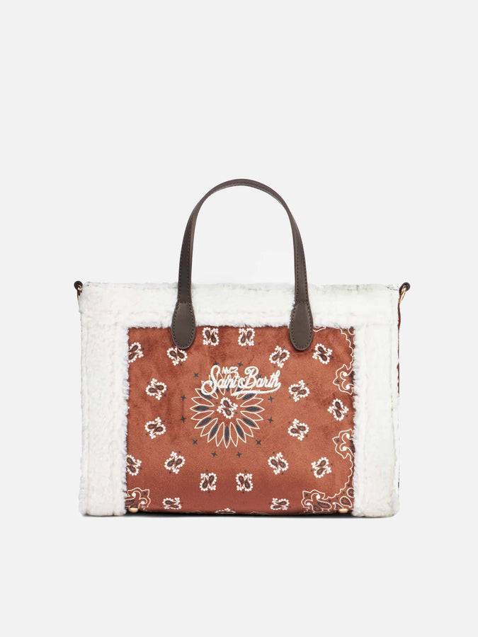 Mc2 Saint Barth Borsa Vivian Con Stampa Bandana E Dettagli Sherpa