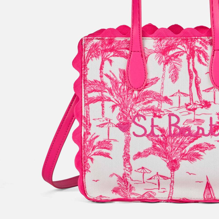 Mc2 Saint Barth Borsa Vivian In Cotone Con Stampa Toile De Jouy