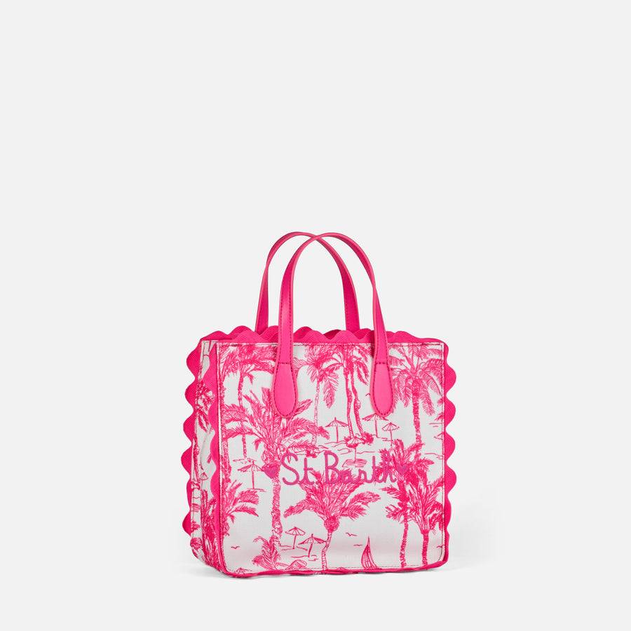 Mc2 Saint Barth Borsa Vivian In Cotone Con Stampa Toile De Jouy