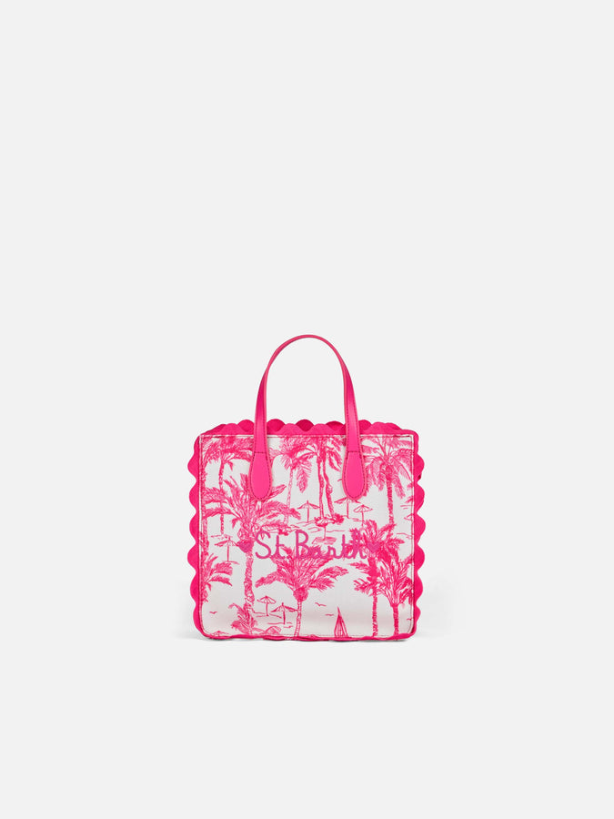 Mc2 Saint Barth Borsa Vivian in cotone con stampa toile de jouy