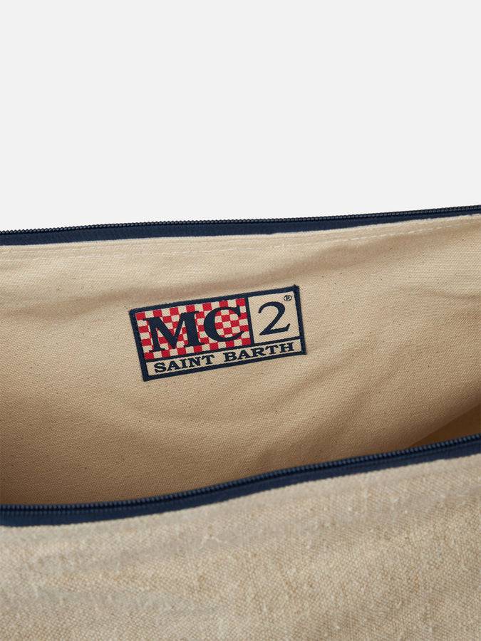 Mc2 Saint Barth Borsone Da Viaggio In Lino Naturale Jetleg