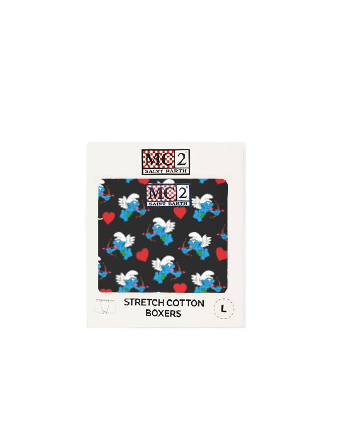 Mc2 Saint Barth Boxer Intimo Da Uomo Stampa Puffi - ©Peyo Speciale Edition