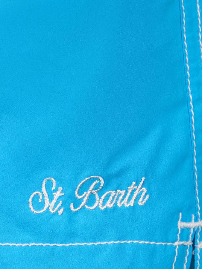 Mc2 Saint Barth Boxer Mare Bambino Media Lunghezza Blu Acqua Patmos Jr