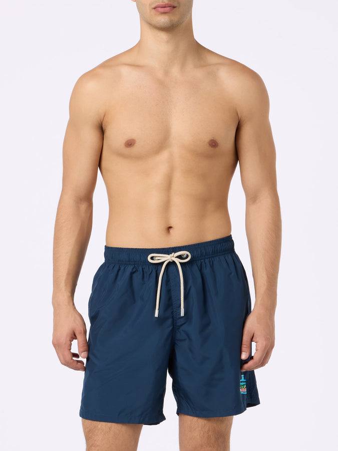 Mc2 Saint Barth Boxer Mare Uomo Gustavia Lunghezza Media Con Ricamo Portofino Gin | PORTOFINO GIN EDIZIONE SPECIALE