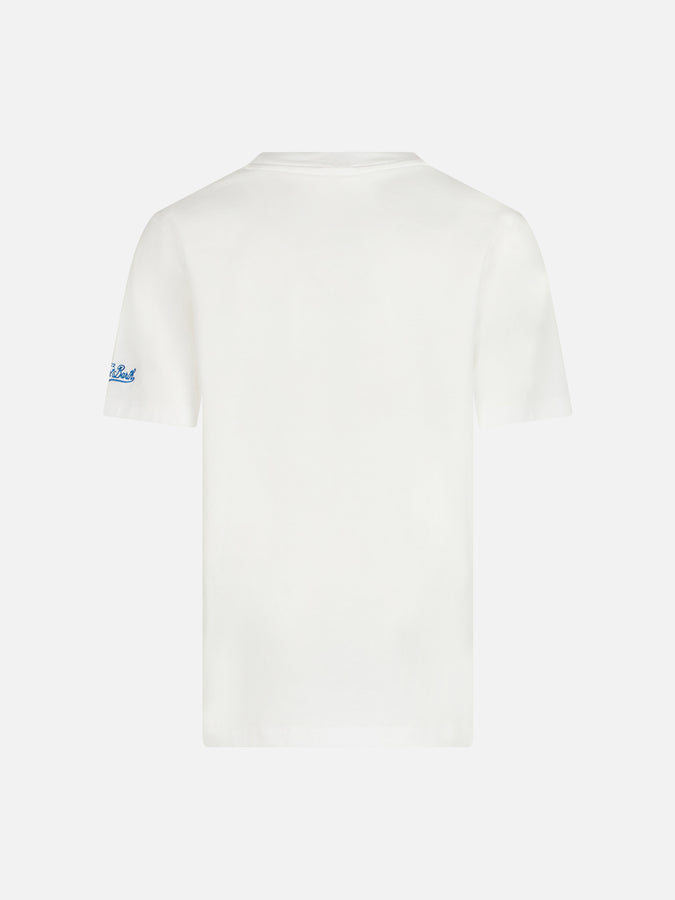 Mc2 Saint Barth Boy Cotton T-shirt With SB Cycling Team Print | WARNER BROS SPECIAL EDITION