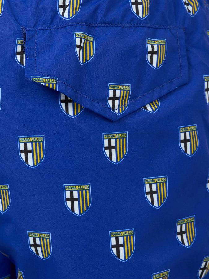 Mc2 Saint Barth Boy Lightweight Fabric Swimshorts With Parma Print | PARMA CALCIO SPECIAL EDITION