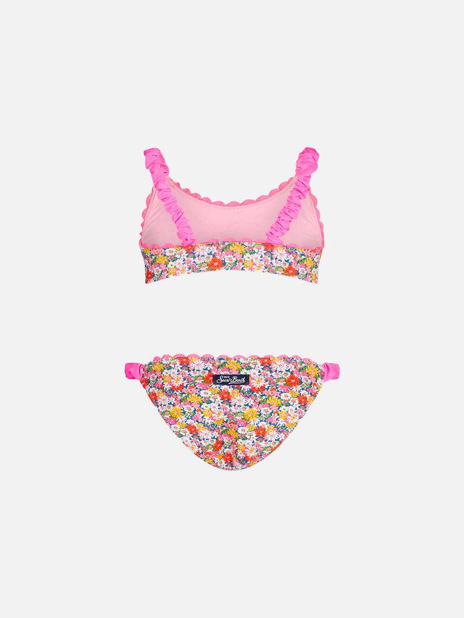Mc2 Saint Barth Bralette Da Bambina Con Stampa Fiori Liberty | EDIZIONE SPECIALE LIBERTY