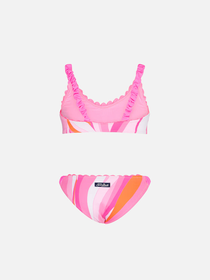 Mc2 Saint Barth Bralette Da Bambina Con Stampa Onde