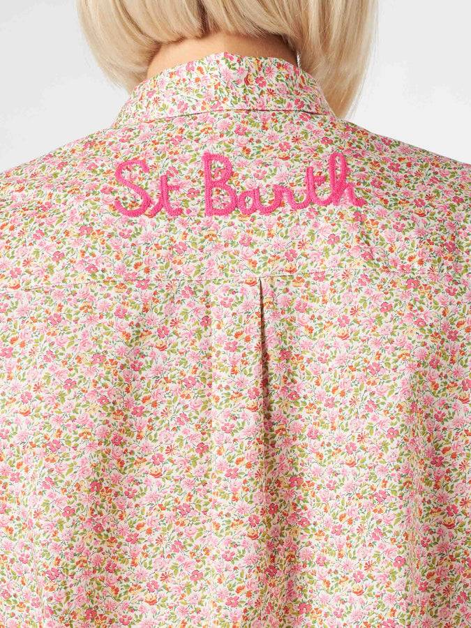 Mc2 Saint Barth Camicia Brigitte In Cotone Con Stampa Fiori Liberty | EDIZIONE SPECIALE LIBERTY