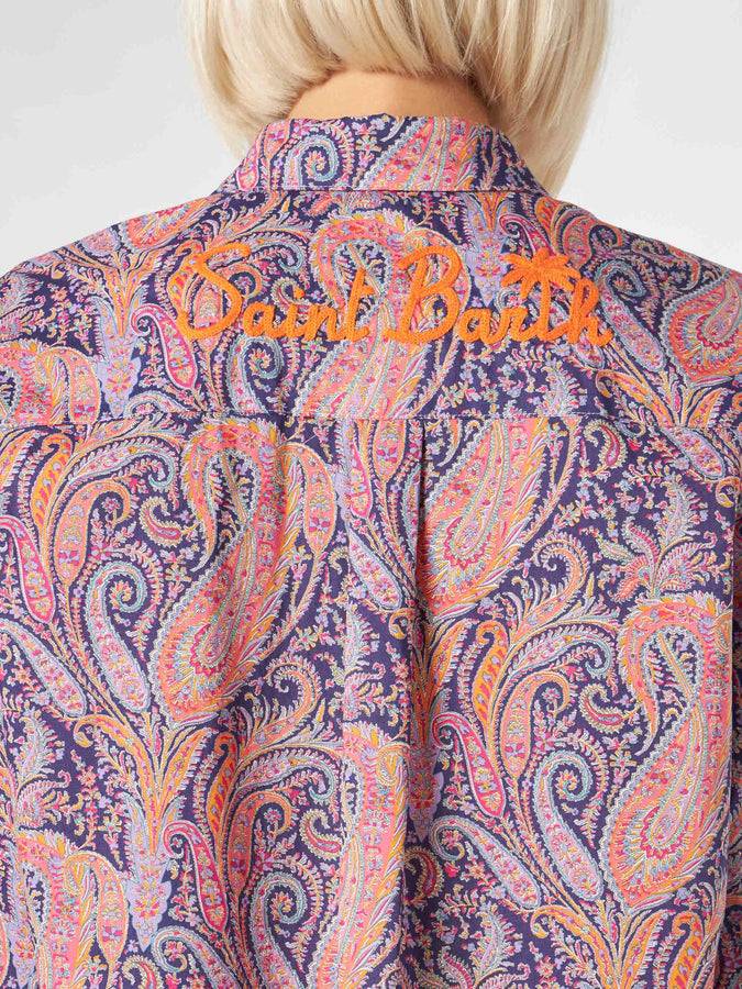 Mc2 Saint Barth Camicia Brigitte In Cotone Con Stampa Fiori Liberty | EDIZIONE SPECIALE LIBERTY