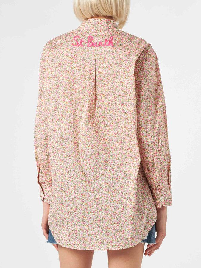 Mc2 Saint Barth Camicia Brigitte in cotone con stampa fiori Liberty | EDIZIONE SPECIALE LIBERTY