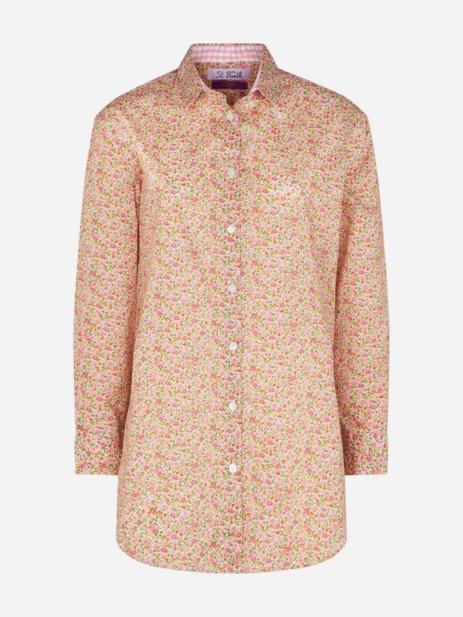 Mc2 Saint Barth Camicia Brigitte In Cotone Con Stampa Fiori Liberty | EDIZIONE SPECIALE LIBERTY